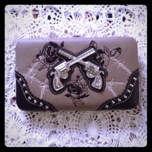 cowgirl Western Flat Wallet Clutch